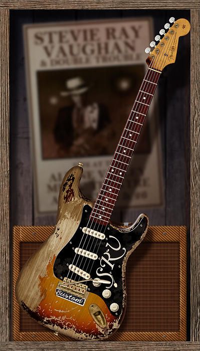 Memories Of Stevie A Digital Illustration Ray Vaughans Prized 1963 Fender Stratocaster Guitar Memories Of Stevie A Digital Illustration Ray Vaughans Prized 1963 Fender Stratocaster Guitar