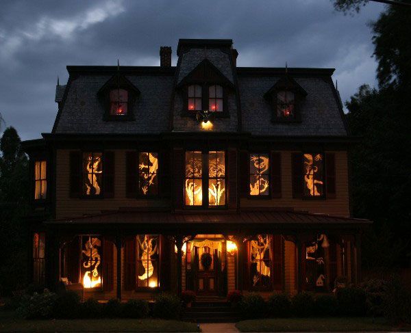 best halloween decorated yards google search