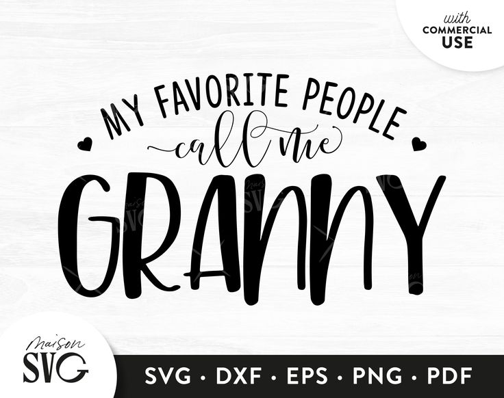 you My favorite people call me Granny SVG File, Grandma Svg, Gift for Grand...