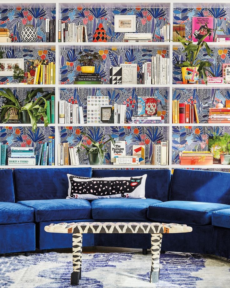 domino on Instagram: “Our new favorite place to put wallpaper? On the backs of...