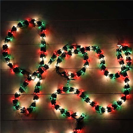 Garland String Lights Red Green White Wire 20