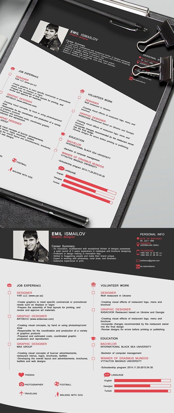 18 free modern cv resume templates psd mockups