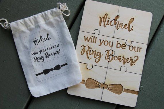 Wedding Ring Bearer Proposal Puzzle Gift Puzzle For Kids