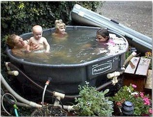Image Detail For Hot Tub Made From 300 Gallon Rubbermaid Stock Image Detail For Hot Tub Made From 300 Gallon Rubbermaid Stock Tank This Picture Really And Free Pinterest Swimming Pools