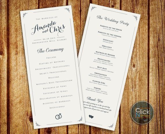 catholic wedding programs