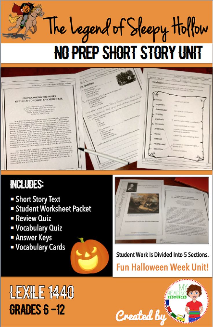 the legend of sleepy hollow halloween short story unit for grades 6 12 - Halloween Short Stories Middle School the legend of sleepy hollow halloween short story unit for grades 6 12 - Halloween Short Stories Middle School