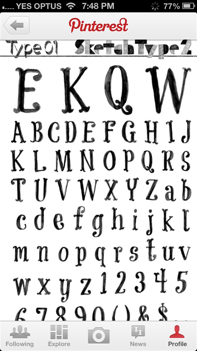pretty block letters