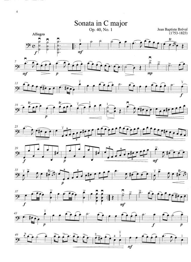 breval cello sonata in c major