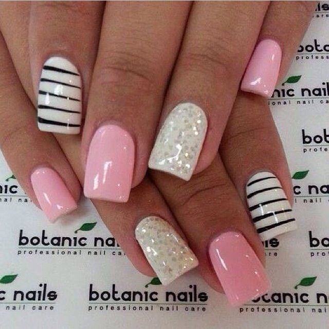 37 Best Black & Pink Nails Images On Pinterest Make Up, Pretty Pink white and black nails - 37 Best Black & Pink Nails Images On Pinterest Make Up, Pretty
