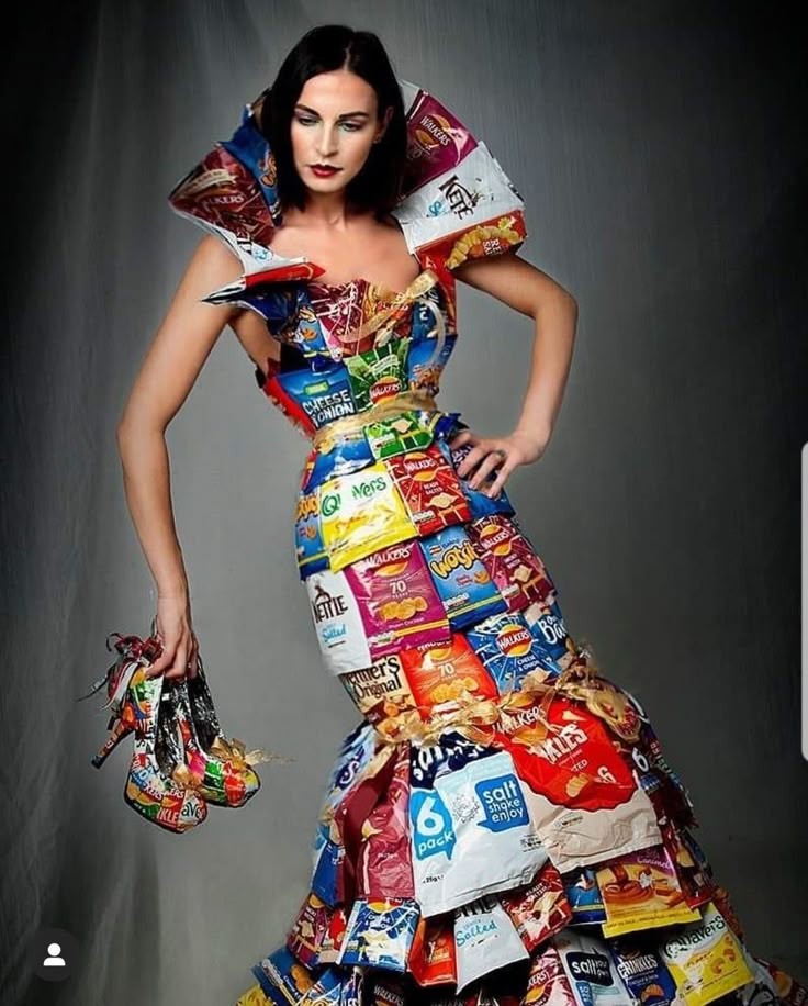 Crisp N Fresh Recycled Dress Upcycled Fashion Sustainable Fashion 