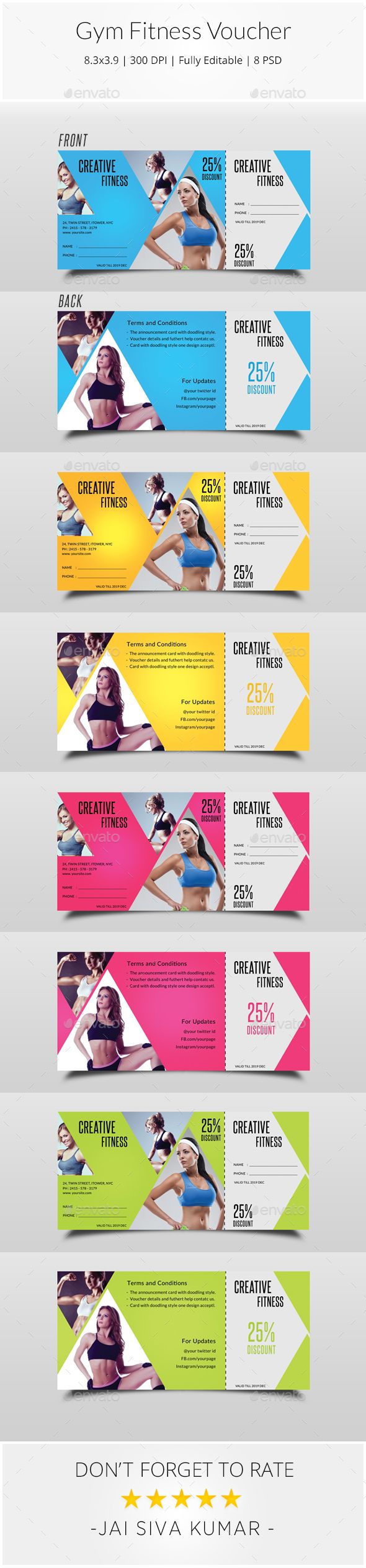 gym gift certificate template