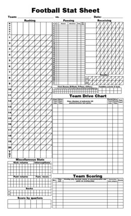 stat sheets for football football stat sheet sharepdf school pass template