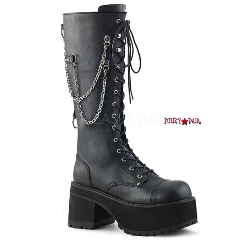 Demonia Womens Shaker-72 Knee-High Boot
