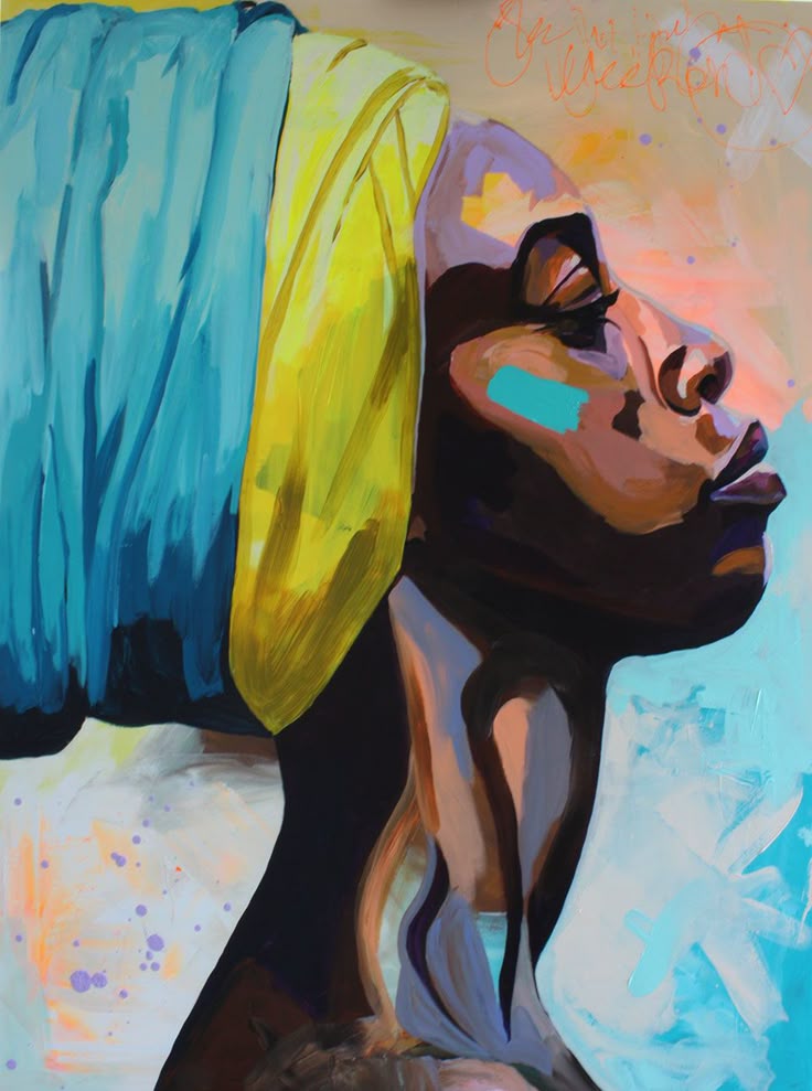 abstract facial paintings