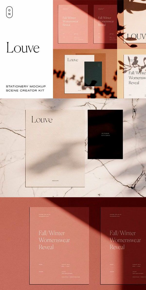 louve mockup kit scene creator design inspiration pinterest