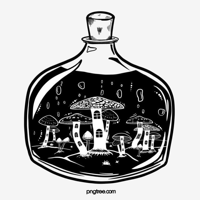 Hand Drawn Mushroom House Potion Bottle Hand Painted Bottle Potion Png Transparent Clipart Image And Psd File For Free Download Stuffed Mushrooms How To Draw Hands Purple Wallpaper Iphone