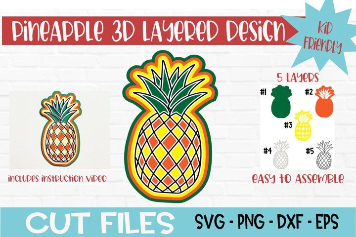 Download Layered 3D Mandala Pineapple Svg - Layered SVG Cut File ...