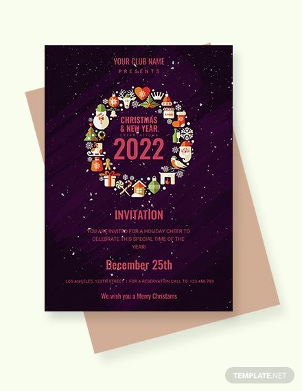 free christmas and new year invitation christmas invitation