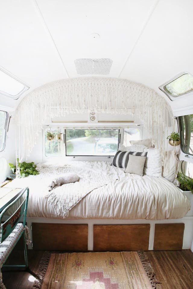 Before And After A 70s Airstream Gets Saved From Carpeting Before After Diy 1970s Airstream Makeover Apartment Therapy