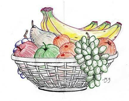 Fruit basket kids drawing