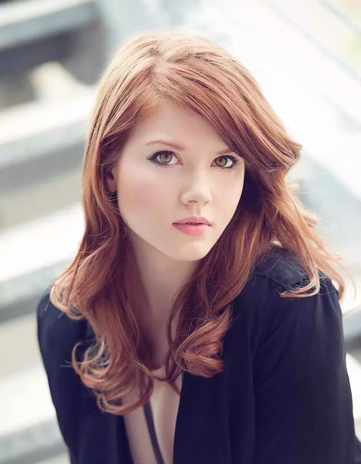Cute long hair redhead secretary