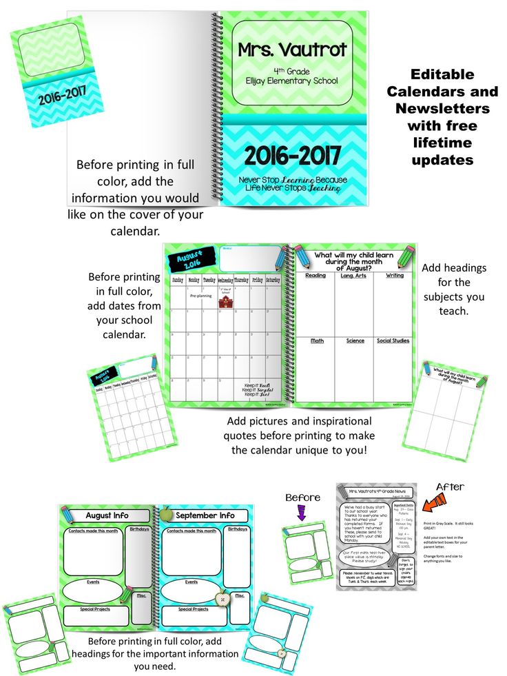 monthly newsletter template for teachers
