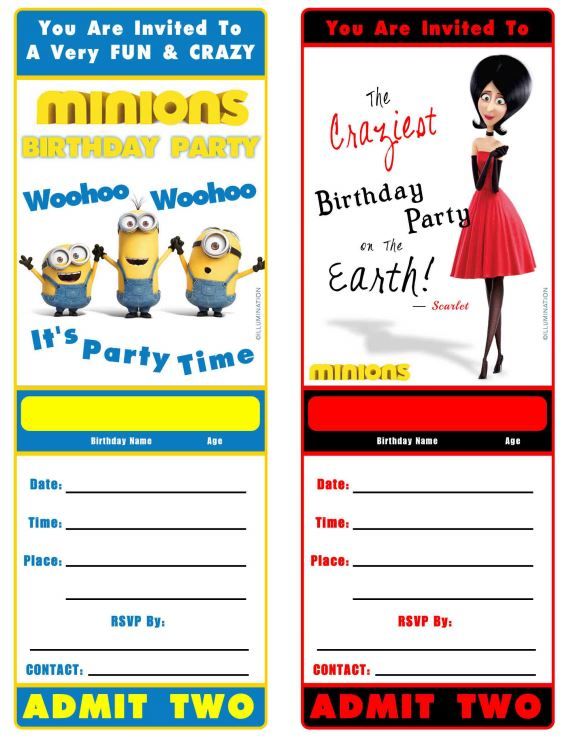 free minion movie printable birthday invitation minions minions