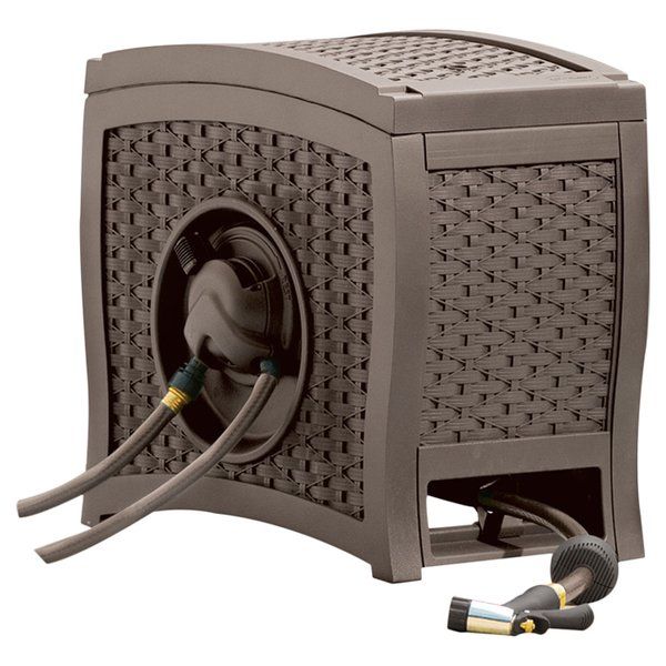 Touch Go Plastic Hose Reel With Automatic Rewind - Garden Hose Storage Box Plastic Touch Go Plastic Hose Reel With Automatic Rewind - Garden Hose Storage Box Plastic