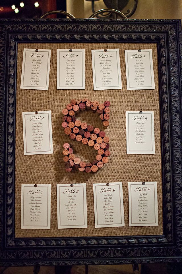 191 Best Placecards Seating Charts Images On Pinterest Large Black Frame Cork Board With Wine Letter S And Table Number Ignments Jillian