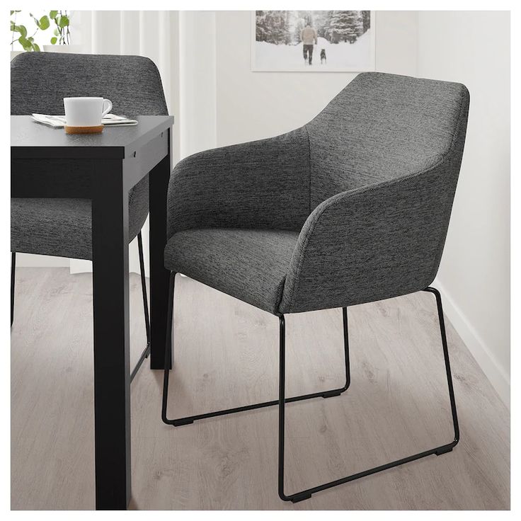 TOSSBERG Eetkamerstoel, metaal zwart, grijs - IKEA ...