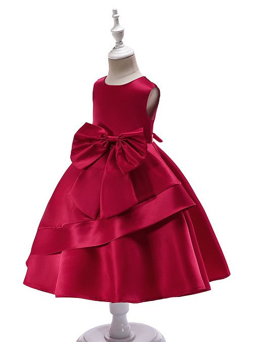 Enfants bébé fille à manches longues Floral Noeud Fête Princesse Tutu robes US Enfants bébé fille à manches longues Floral Noeud Fête Princesse Tutu robes US