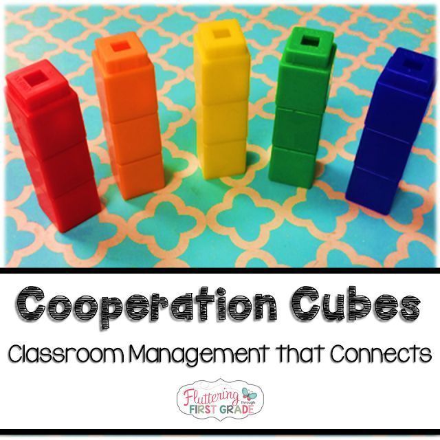 Classroom management that connects. Cooperation cubes give our class a visual reminder for classroom behavior.