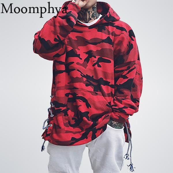 Bestprice Fashion 2017 New Autumn Winter Men Camoflage Hoodies Sweatshirt Side Cross Straps Hooded Hoodie Erkek Kapsonlu Erkek Sweatshirt Kapusonlu Svetsort
