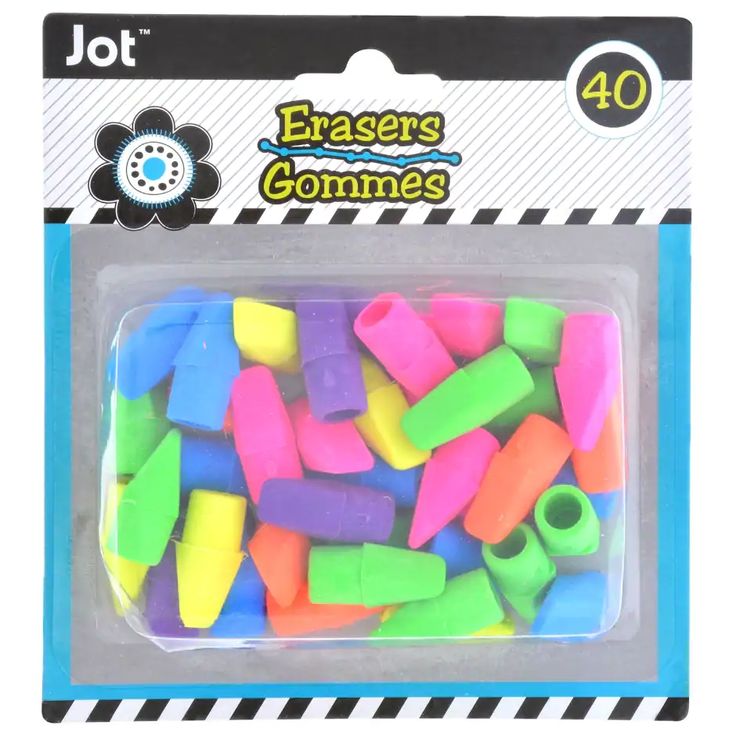 Jot Bright PencilTopper Erasers, 40ct. Packs Pencil toppers Jot Bright PencilTopper Erasers, 40ct. Packs Pencil toppers