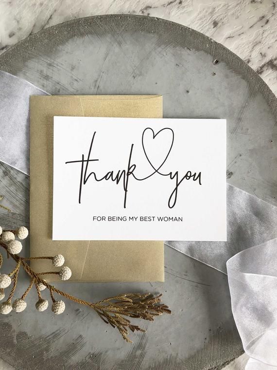 Printable Greenery Thank You Card Calligraphy Bridesmaid Gift Box Card Personalized Wedding Greeting Cards Thank You Gifts 16