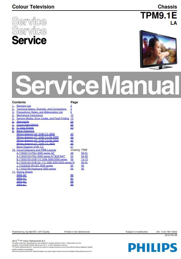 Philips 47pfl7642d Lcd Tv Service Manual Schematics Tv Services Lcd Tv Circuit Diagram