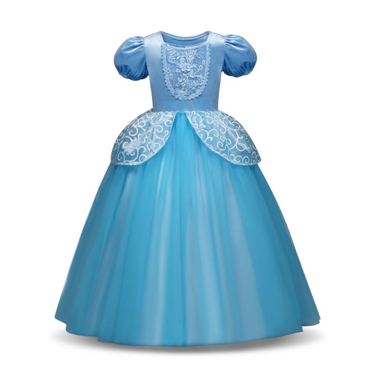 100-140CM Vestido de princesa para niñas Vestido de Cenicienta azul 100-140CM Vestido de princesa para niñas Vestido de Cenicienta azul