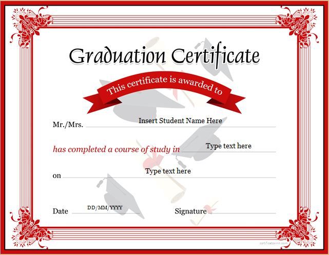 graduation certificate templates