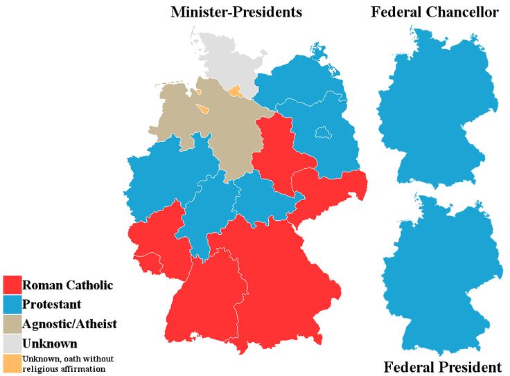 religion of german minister presidents federal chancellor president