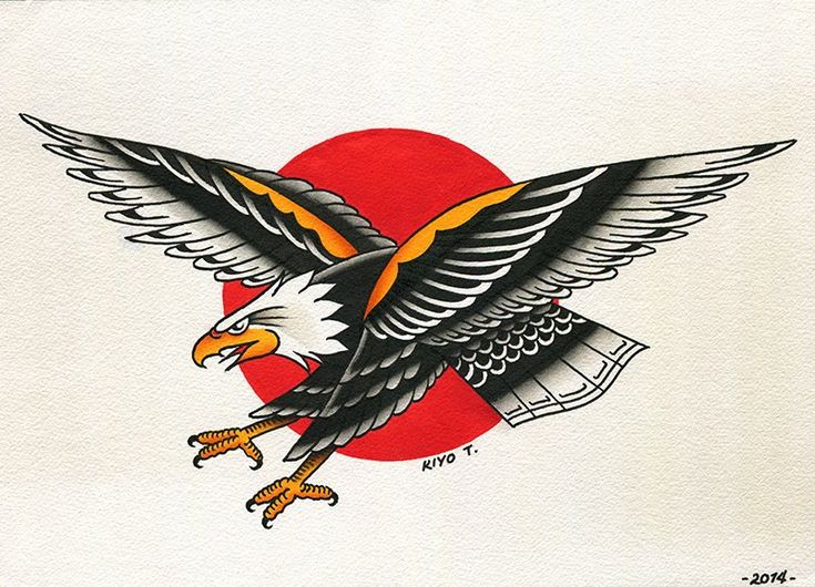 Image of Sailor Jerry Eagle // Original Painting by Kiyo Tawara