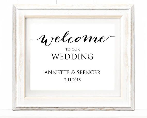 183 Best Wedding Sign Templates Images On Pinterest Adobe Acrobat Computers And Fields Welcome To Our Wedding Sign Template