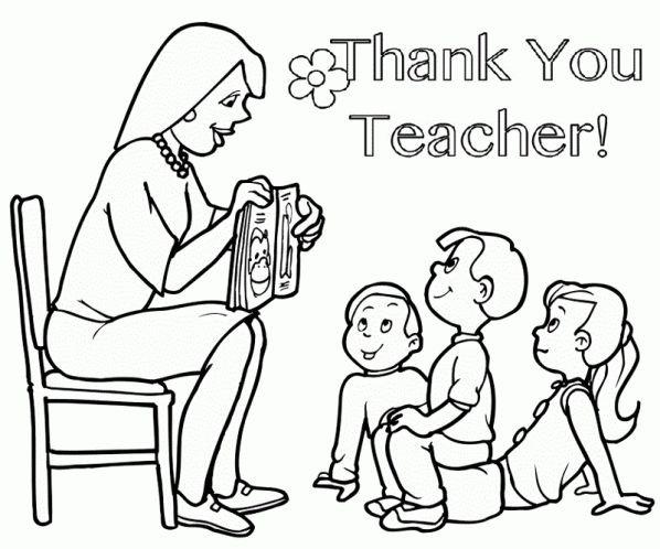 I Love My Teacher Coloring Page