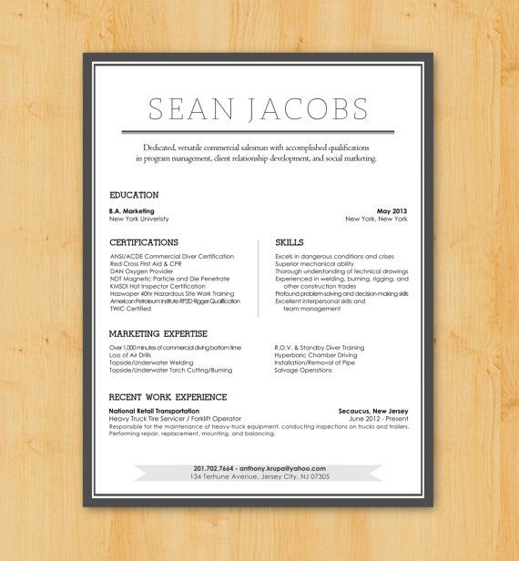 modern resume writing