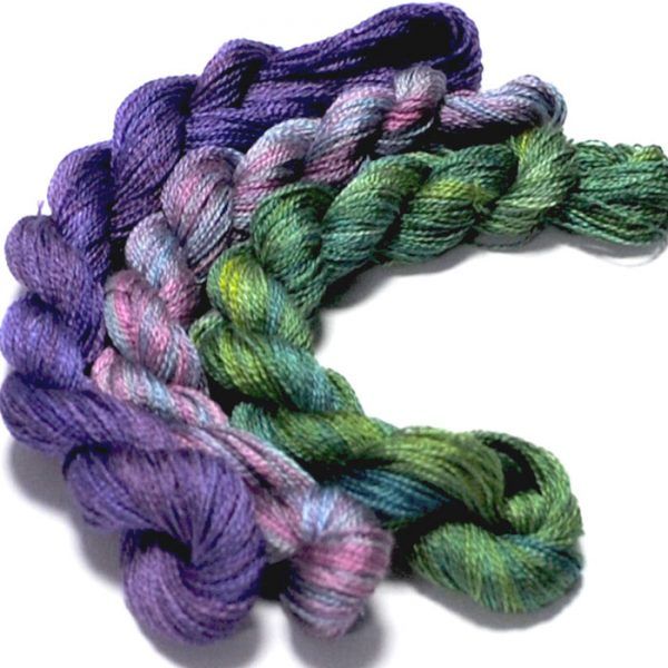 Embroidery Silk Threads Pack Hand Dyed in East Sussex UK Embroidery Supplies