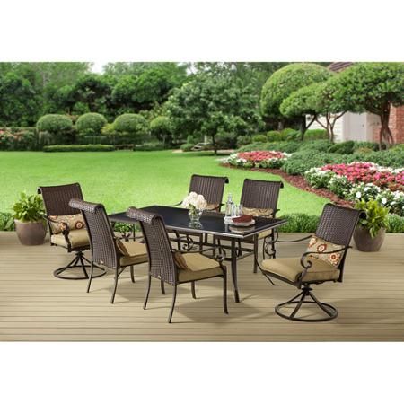 Better Homes And Gardens Riverwood 7 Piece Patio Dining Set Seats 6 Better Homes And Gardens Riverwood 7 Piece Patio Dining Set Seats 6 Home Ideas Furniture Sets Outdoor