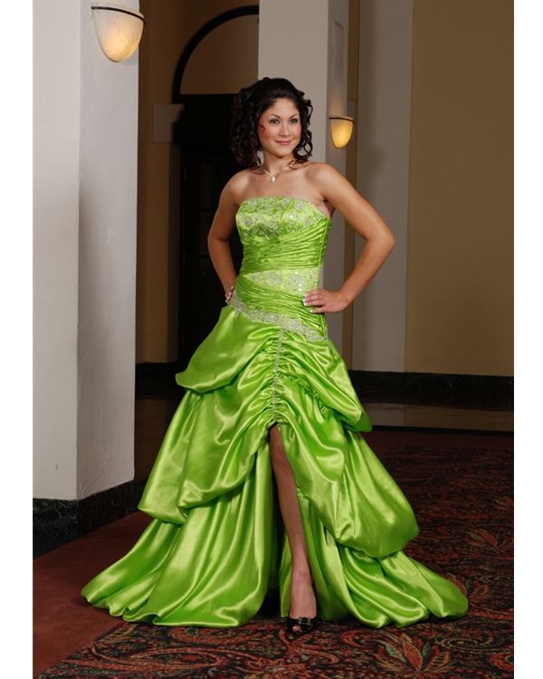 Prom dresses ball gown, Emerald green prom dress, Lime green bridesmaid