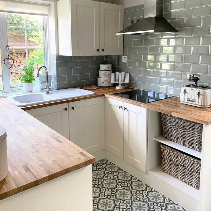 Modern Small Open Plan Kitchen Living Room