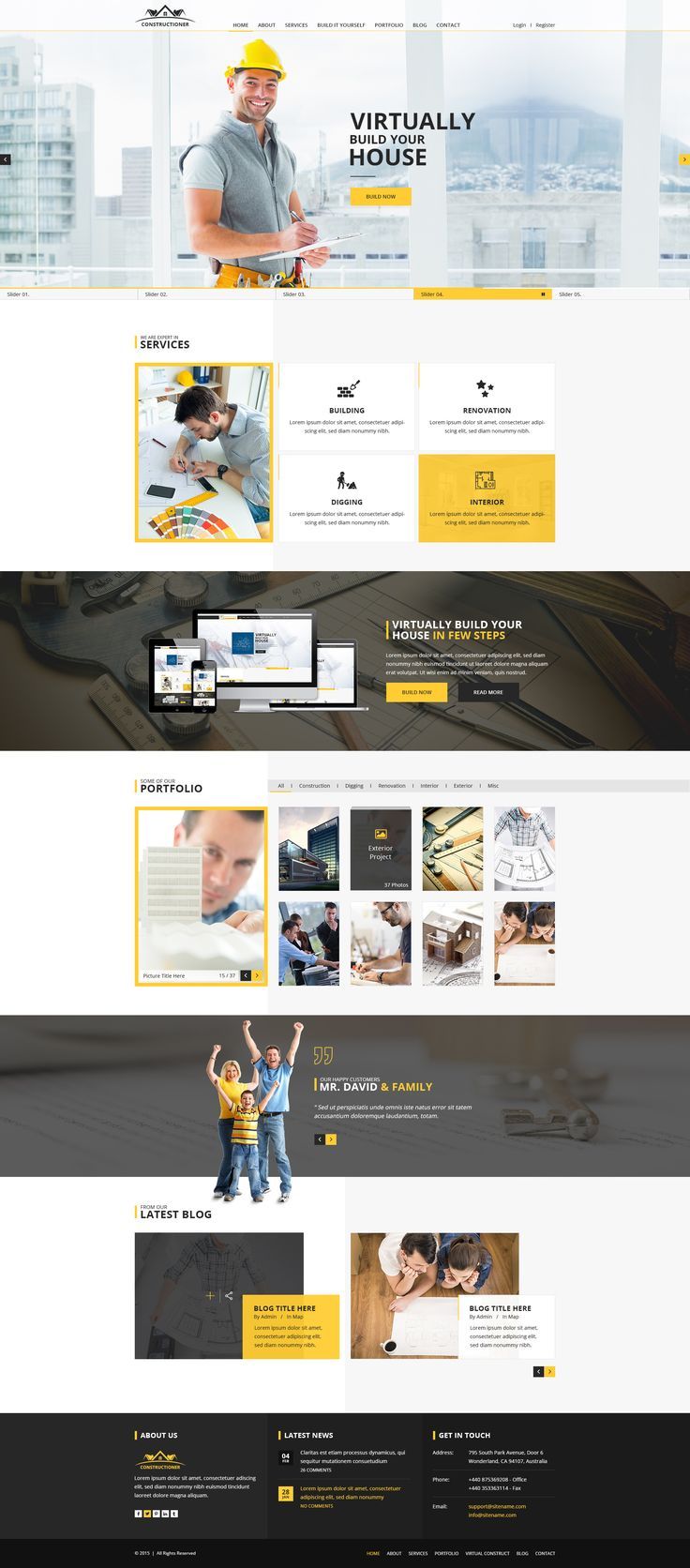 Constructioner Modern Construction Psd Template Psd Templates Themeforest The Ux Blog Free Podcast Website Template