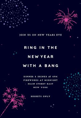 new years invitations templates