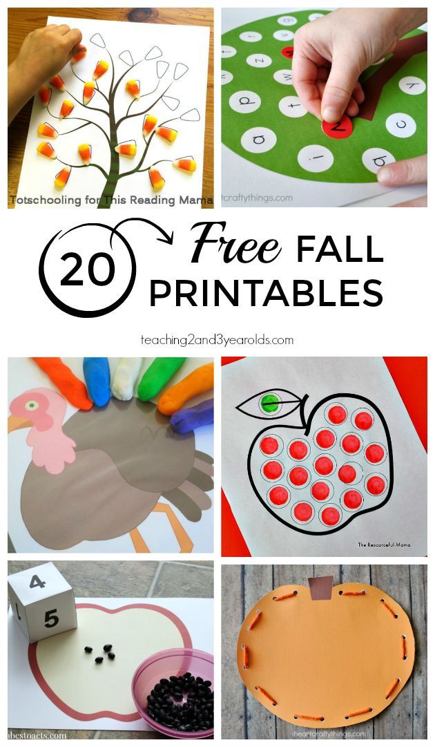 20 Free Preschool Printables For Fall 20 Free Preschool Printables For Fall